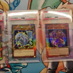 Yu-gi-oh! Stampede Blue Eyes, Magician Apprentice, Dark Magician 9th RA04 PSA 9s - Image 4