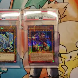 Yu-gi-oh! Stampede Blue Eyes, Magician Apprentice, Dark Magician 9th RA04 PSA 9s - Image 5