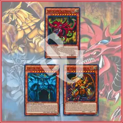 EGYPTIAN GODS CORE x3 Slifer The Sky Dragon Obelisk Dragon of Ra YuGiOh - Image 2