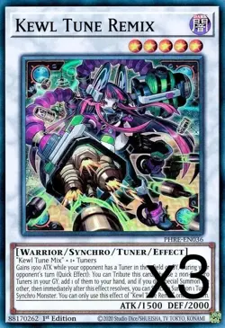 3X Yugioh Kewl Tune Remix PHRE-EN036 Super Rare 1st Edition NM - Image 1