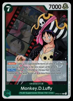 Monkey.D.Luffy (041) OP02-041 Rare Paramount War One Piece Near Mint - Image 1