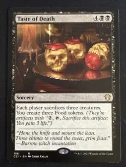 1x Taste of Death (156) Commander 2021 C21 LP MTG Magic gthe Gathering x1 MKE - Image 1