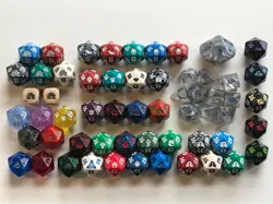 mtg spindown dice collection - black lotus magic dice - gaming dice - Image 1
