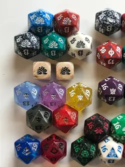 mtg spindown dice collection - black lotus magic dice - gaming dice - Image 2