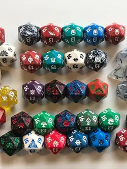 mtg spindown dice collection - black lotus magic dice - gaming dice - Image 3