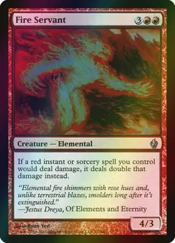 MTG Fire Servant Foil ** Premium Deck Series: Fire and Lightning ** English - Image 1