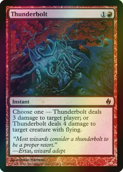 MTG Thunderbolt Foil ** Premium Deck Series: Fire and Lightning ** English - Image 1