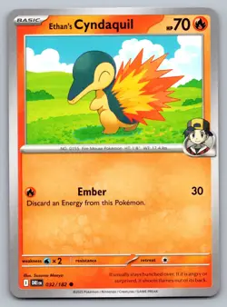 Pokemon TCG SV10: Destined Rivals Ethan's Cyndaquil 032/182 - Image 1