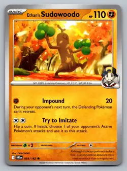Pokemon TCG SV10: Destined Rivals Ethan's Sudowoodo 093/182 - Image 1
