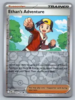 Pokemon TCG SV10: Destined Rivals Ethan's Adventure 165/182 Reverse Holo - Image 1