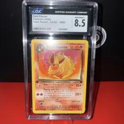 2000 Pokemon Team Rocket 1ST EDITION DARK FLAREON 35/82 CGC 8.5 NM/Mint+ 🔥🚀 - Image 1