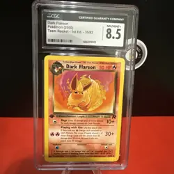 2000 Pokemon Team Rocket 1ST EDITION DARK FLAREON 35/82 CGC 8.5 NM/Mint+ 🔥🚀 - Image 2