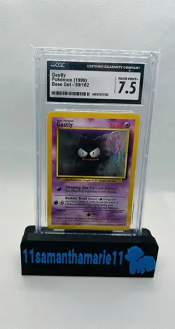 1999 Gastly Pokemon Base Set CGC 7.5 - Image 1
