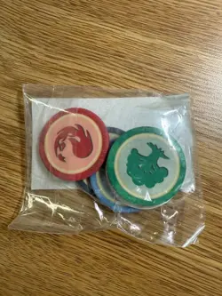MTG Poker Chip Mana Symbol Promo Set 5 Colors Magic White Blue Black Red Green - Image 2