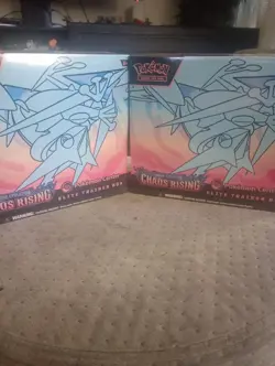 2x Pokemon TCG Chaos Rising Pokemon Center Elite Trainer Box ETB In hand - Image 1