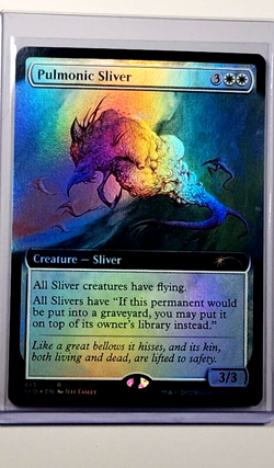 MTG Magic the Gathering Secret Lair Drop Extended Art Foil #613 Pulmonic Sliver - Image 1