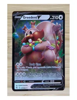 Greedent V - 217/264 Fusion Strike Ultra Rare Pokemon - NM/MINT - Image 1
