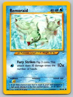 Remoraid 80/105 Common Neo Destiny Pokemon Unlimited Near Mint - Image 1
