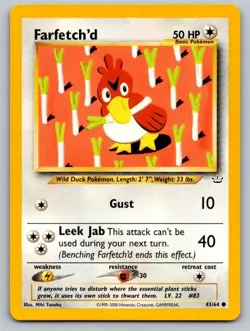 Farfetch'd 43/64 Common Neo Revelation Pokemon Unlimited Lightly Played - Image 1