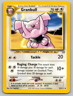 Granbull 37/111 Uncommon Neo Genesis Pokemon Unlimited Near Mint - Image 1