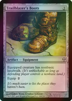 MTG Trailblazer's Boots Foil ** Zendikar ** English - Image 1