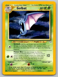 Golbat 29/64 Uncommon Neo Revelation Pokemon Unlimited Lightly Played - Image 1