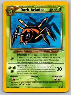 Dark Ariados 17/105 Rare Neo Destiny Pokemon Unlimited Near Mint - Image 1