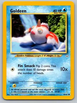 Goldeen 45/64 Common Neo Revelation Pokemon Unlimited Lightly Played - Image 1