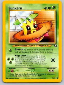 Sunkern 78/111 Common Neo Genesis Pokemon Unlimited Lightly Played - Image 1