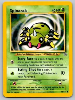 Spinarak 75/111 Common Neo Genesis Pokemon Unlimited Lightly Played - Image 1
