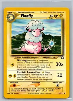 Flaaffy 34/111 Uncommon Neo Genesis Pokemon Unlimited Lightly Played - Image 1