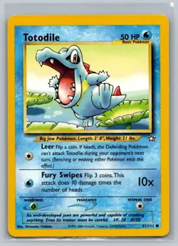 Totodile 81/111 Common Neo Genesis Pokemon Unlimited Lightly Played - Image 1