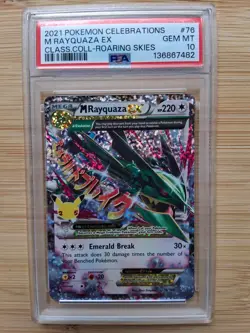 M Rayquaza EX 76/108 PSA 10 Pokemon Celebrations Classic Collection - Image 1