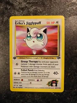 Erika’s Jigglypuff 69/132 Gym Challenge 1st Edition Pokemon - Image 1