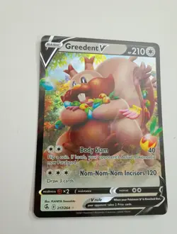 Greedent V 217/264 Holo V Rare Fusion Strike Pokemon Holo Near Mint - Image 2