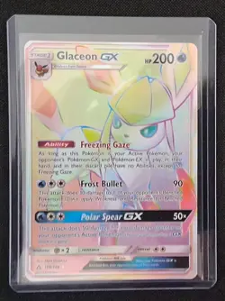 Glaceon GX & Leafeon GX Secret Rare Sun & Moon Ultra Prism Pokemon-GX Holos - Image 3