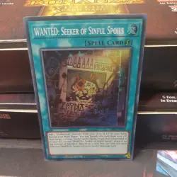 WANTED: Seeker of Sinful Spoils - RA03-EN074 - Super Rare - 1st Edition Yugioh - Image 1