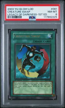 2003 Yu-Gi-Oh! Creature Swap Legacy of Darkness LOD 1st Edition Ultra Rare PSA 8 - Image 1