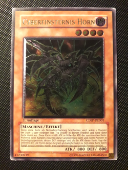 Yu-Gi-Oh! Cyberfinsternis Horn, CDIP-DE001, Ultimate Rare, 1. Auflage, Good - Image 1