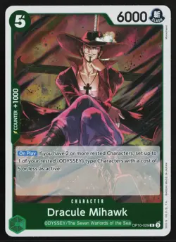 Dracule Mihawk OP10-029 Rare Royal Blood One Piece Foil Near Mint - Image 1