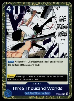 Three Thousand Worlds OP03-057 Rare Pillars of Strength One Piece Near Mint - Image 1