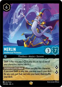 Merlin 159/204/EN-5/Shimmering Skies/Disney Lorcana/TCG/Legendary - Image 1