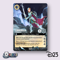 Cinderella - Stouthearted 02/D23 D23 Foil Promo NM Disney Lorcana Collector Card - Image 1