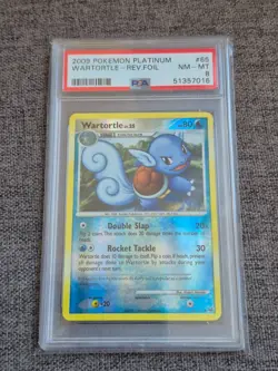 65/127 Wartortle Platinum Reverse Holo Pokemon Card PSA 8 - Image 1