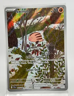 Swinub 165/159 Illustration Rare Pokemon Card 2025 Journey Together - Image 1