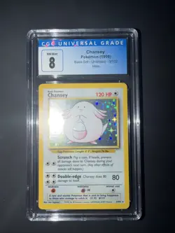 CGC 8 Chansey 2000 Base Set 2 3/130 Holo Pokemon Card Blue Label - Image 2