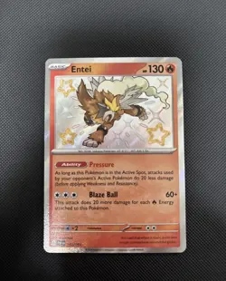 112/091 Entei - Paldean Fates - Baby Shiny - Rare - Pokemon Card TCG - Image 1