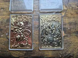 Pokemon 23K Gold Plated Cards 1999 BK set of 2, Charizard & Mewtwo - Image 1