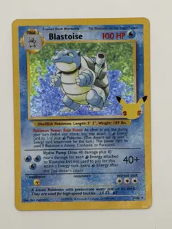 Pokemon TCG Blastoise Holo Card 2/102 Celebrations 25th Anniversary - Image 1