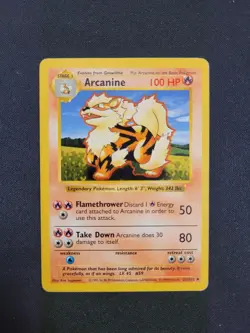 Arcanine 23/102 Base Set Shadowless HP - 1999 Pokemon Card MP - Image 1
